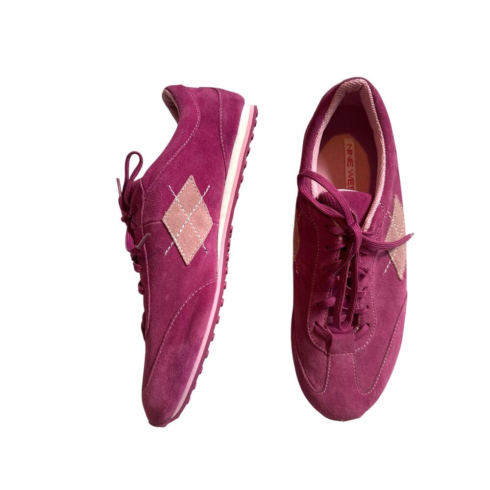 Nine west Vintage Style Pink Suede 9.5 Sneakers NWOT